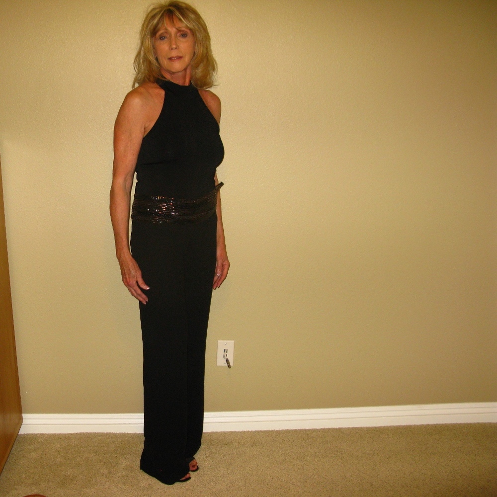 Evening Wear Cache Black 2-piece Pants & Top